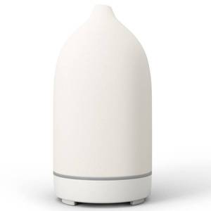 lot 5016 image: Essential Oil Diffusers,Handmade Ceramic Aromatherapy Diffuser for Room and 9 Colors Night Light for Home,Auto-Off (White)