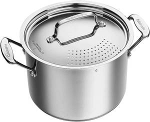lot 5048 image: Cuisinart 766S-22 6 Qt. Stainless Steel Pasta Pot wStraining Cover Chefs-Classic-Stainless-Cookware-Collection, 6-Quart