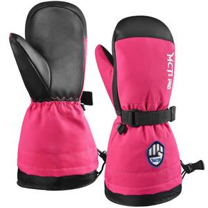 lot 6022 image: MCTi Kids Mittens Waterproof Winter Ski Warm Sherpa Fleece Lined Removable Insert size SXX