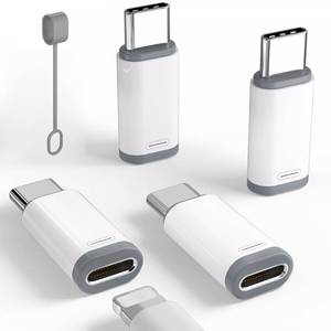 lot 6360 image: 4 Pack Lightning to USB C Adapter for iPhone 15161717 Pro MaxPlus,Samsung S25,Support Charging & Data Transfer,Type C Charger Connector Cable,Lightning Female to USB C Male Adapter,Not for Audio