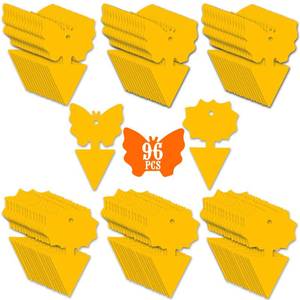 lot 6374 image: 96PCS Fruit Fly Sticky Traps, Gnat Traps Insect Trap for Plants Kitchen Indoor and Outdoor