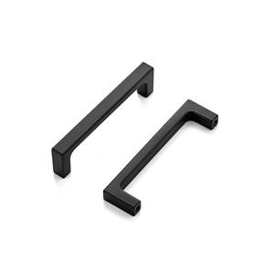 lot 6389 image: Ravinte 25Pack 3-34 inch Hole Centers Matte Black Cabinet Pulls Kitchen Cabinet Handles Solid Drawer Pulls Kitchen Cabinet Hardware Kitchen Flat Black Drawer Handles Square Bar Cabinet Drawer Handles