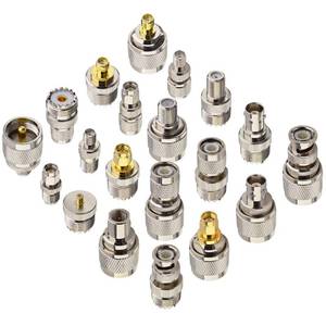 lot 6405 image: onelinkmore 20-Piece UHF Adapter Master Kit - PL259 SO239 to SMA BNC MCX FME F TNC Mini-UHF Connectors - RF Coaxial Converter Set for Ham Radio Base Stations, SDR, CB Scanners & HTs