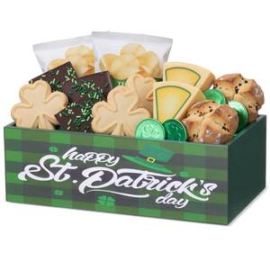 lot 6418 image: Yungyan 12 x 6.7 x 3.9 Inches St. Patricks Day Candy Bowl Irish Shamrock Wooden Candy Dish Holder Saint Pattys Day Party Supplies Clover Wooden Serving Bowl for Holiday(Green Plaid)