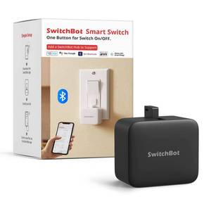 lot 6433 image: Switchbot Smart Switch Button Pusher (Bluetooth) �� Fingerbot for Rocker SwitchOne-Way Buttons, App Timer Control, No Wiring, Optional Hub Required for VoiceRemote, Black