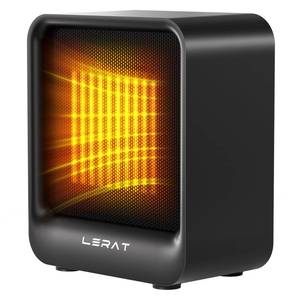 lot 6435 image: Lerat Space Heater, Portable Mini Heater for Indoor Use, 500W Fast Heating Small Desk Heater with Overheating & Tip-Over Protection, Lightweight Electric Heaters for Office, Home, Camping��Black