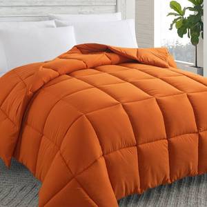 lot 6438 image: Cosybay Down Alternative Comforter (Burnt Orange, Twin) - All Season Soft Quilted Twin Size Bed Comforter - Duvet Insert with Corner Tabs - Winter Summer Warm Fluffy, 64x88 inches