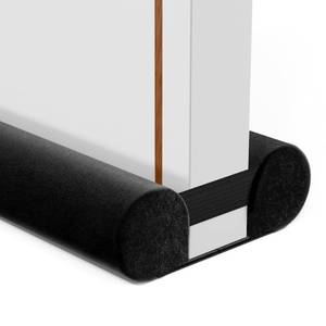 lot 6487 image: BKSAI Door Draft Stopper for Bottom of Door, Upgraded Under Door Gap Filler for Big Gap, No Folding Required, Flexible Installation Door Sweep soundproofing Strip for Home & Apartment, 28-32in, Black
