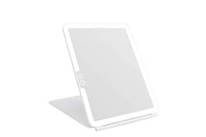 lot 6492 image: deweisn Folding Lighted Makeup Mirror with 72 LEDs 3 Colors Light Modes USB Rechargable 1800mA Batteries Portable Ultra Thin Compact Vanity Mirror Dimmable Travel Mirror