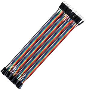 lot 8237 image: California JOS 40 PCS 20 CM (8 inch) Breadboard Jumper Wires Length Optional Dupont Wire Assorted Kit Female to Male Multicolored Ribbon Cables