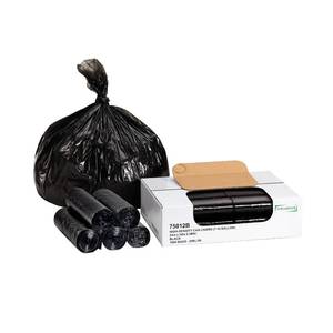 lot 9499 image: TYPLASTICS Trash Can Liner - Wholesale 1000 Count Black Garbage bags on Perforated Roll 7-10 Gallon Multipurpose for Office Bathrooms Business Home Commercial and Industrial Needs 24 x 24