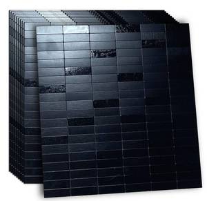 lot 9500 image: XUANINY Peel and Stick Tile Backsplash Self- Adhesive Wall Tiles Aluminum Mosaic Sticker for Kitchen (11.33x11.85 Per Sheet, Pack of 10 pcs) (Black Brushed 10)