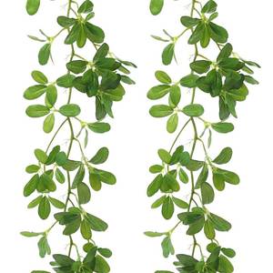 lot 9507 image: Apeair 2 Strands 67 Artificial Vines Garland Kapok Plants with Leaves, Faux Kapok Leaf, Fake Hanging Plants Greenery Decor for Home Bedroom Wall Party Shelves Garden Wedding Decoration (Kapok)
