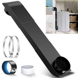 lot 9510 image: Periscope Dryer Vent Kit for Whirlpool, 29-45 Inch Stainless Steel Telescoping Duct, Low Profile Flat Vent for Tight Spaces, Universal 4 Inch Replacement with Foil Tapes