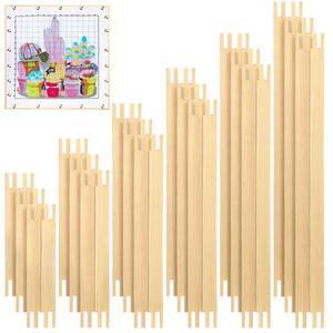 lot 10249 image: Hotop 6 Set Stretcher Bars for Needlework 6 Sizes Wooden Canvas Stretcher Bars for Needlepoint Embroidery Stitch Frame Set Bundle with Crafts (6 Size,Natural)