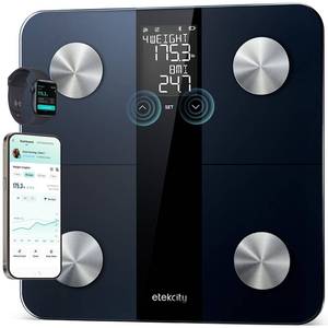 lot 13883 image: Etekcity Upgraded Smart Scale for Body Weight, FSA&HSA Eligible, Bathroom Digital Scale with BMI, Body Fat, Muscle Mass, 13 Metrics with a Large Display, Support Offline Mode and Apps Connection