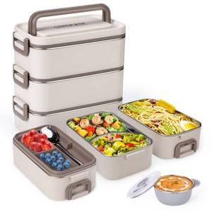 lot 13892 image: Bento Box Adult Lunch Box, Stackable 3 Layer 304 Stainless Steel Lunch box for Adults Kids Office, 3L Large Capacity Portable Lunch Box Containers with Soup Bowl Spoon and Fork