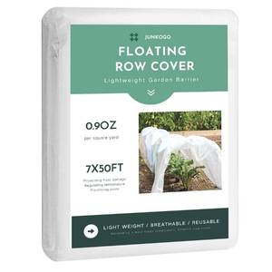 lot 14000 image: JUNKOGO Plant Freeze Protection Cover, 7x50ft Frost Cloth Winter Garden Blanket, Floating Row Cover for Cold Weather and Shade, Perfect for Outdoor Vegetables, Trees, Greenhouse