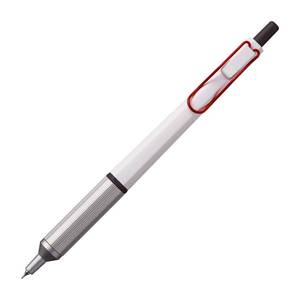 lot 14013 image: Uni Jetstream EDGE 0.28mm Oil-based Ballpoint Pen, White Red Body (SXN100328W.15), Black