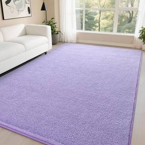 lot 15686 image: DweIke 4x6 Purple Area Rugs for Bedroom, Super Soft Living Room Rug, Thickened Memory-Foam Throw Carpet, Non-Slip and Washable Carpets for Kids Boys Girls Room Dorm Nursery Home Decor