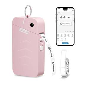 lot 16348 image: ORGSTA Label Maker, S001 Portable Bluetooth Label Maker Machine with Tape, Thermal Label Printer for Home, Office, School Organization, Wireless Mini Labeler Machine, Pink