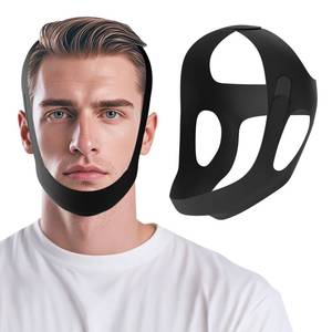 lot 16367 image: OHELEEP Anti Snore Chin Strap for CPAP Users, Snore Stopper Adjustable, Chin Strap for Sleeping Comfortable Stop Snoring Solution, Anti Snoring Devices Breathable and Reusable, Black, M