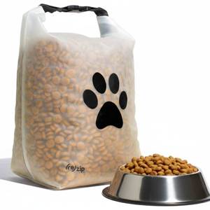 lot 16467 image: (re)zip Large Roll Top Pet Dry Food Storage Bag 40-Cup, BPA-Free, Food-Grade, Pet-Safe, Freshness Seal for Camping, Long Term Boarding, Travel & Daily Use, Machine Washable, Black
