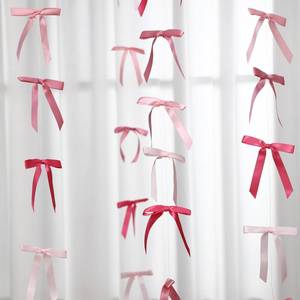lot 18010 image: Taobary 8 Pcs 6.6 ft Valentine Bow Garland, Satin Ribbon Bow Banner Coquette Hanging Ornament for Photo Wall Backdrop Birthday Party Wedding Bridal Baby Shower Decorations(Elegant Pink,0.63 Inch)