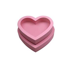 lot 18377 image: 10Cardboard Heart Shaped Mache Flowers Packaging Strawberries Sweets Gift Box with Clear Lid Set of 2(LM) (Pink, Heart Shaped)