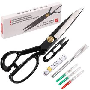 lot 18381 image: Professional Tailor Scissors 10 inch - Heavy Duty Sewing Fabric Scissors for Leather Cutting Industrial Sharp Shears Home Office Artists Students Tailors Dressmakers
