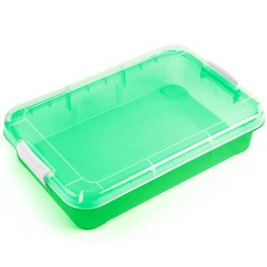 lot 18398 image: 15Inch Portable Sensory Bin Play Tray with Lid, Fill with Water, Sand, Beads and More (Green)