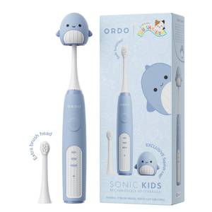 lot 18401 image: ORDO Squishmallows Electric Toothbrush, Sonic Toothbrushes for Kids, Rechargeable, 3 Brushing Modes, Over 5 Weeks Battery Life Extra Brush Head Included, Gift for Kids Aged 4 Years and Up, Samir