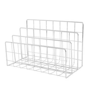 lot 18410 image: Mxzzand Desk File Organizer, Book File Sorter, Desk Book Holder Ideal Gift, 3 Sections Upright Mesh Desktop Organizer File Sorter Office Organization File Holder for Home, Office & Classroom