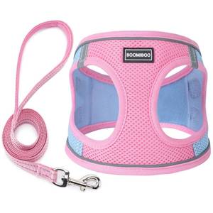 lot 18412 image: Dog Harness with Leash Set, No Pull Adjustable Reflective Step-in Puppy Pet Vest Harnesses for Small Medium Large Dogs and Cats,Pink Green L