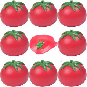 lot 18416 image: 9pcs Release Stress Squeeze Toy,Tomatoes Stress,Water Ball,Decompression Toys,Soft and Comfortable Relieve(Tomato