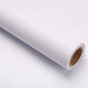 lot 18445 image: White Self Adhesive Wallpaper Peel and Stick Film White Wallpaper Stick Paper Wall Pattern for Living Room Bedroom Table and Door Reform Thick Waterproof PVC DIY Decorative 15.8 x118