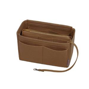 lot 18491 image: ZTUJO Purse Organizer Insert, Felt Bag Organizer with Metal Zipper, Handbag & Tote Shaper, For Speedy Neverfull Tote, 7 Sizes(Small, Light Coffee)