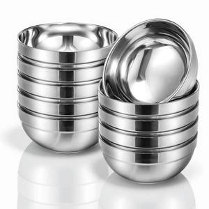 lot 19578 image: IANFAN 10 Pack Stainless Steel Bowls, 5 Inch Snacks Bowl 15 Oz Soup Bowl Double Walled Insulated Metal Serving Dishes for Sauces, Rice, Noodle, Ice Cream