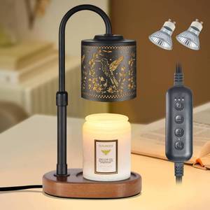 lot 19587 image: Dimmable Candle Warmer Lamp with Timer Adjustable Height for Scented Jar Candles Electric Candle Wax Melt Warmer for Home Decor Christmas Birthday Gifts for Women Mom(Hummingbird)