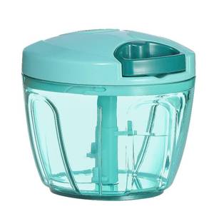lot 19645 image: Ourokhome Manual Food Processor Vegetable Chopper, Portable Hand Pull String Garlic Mincer Onion Cutter for Veggies, Ginger, Fruits, Nuts, Herbs, etc., 650ml, Blue