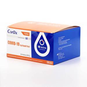 lot 19686 image: CorDx TyFast at-Home COVID-19 Antigen Rapid Test Kit, Easy, Accurate, Fast Results in 10 Minutes. (6-Pack)