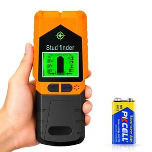 lot 20271 image: Stud Finder Wall Scanner - 6 in 1 Electronic Stud Finder with HD LCD Display and Smart Chip, Stud Detector Beam Finders for the Center and Edge of Wood AC Wire Metal Joists Pipes (Orange)