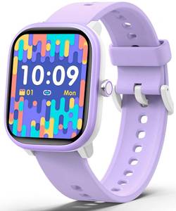 lot 20288 image: Roffnet Kids Smart Watch for Boys Girls, Fitness Tracker with Heart Rate Sleep Monitor, 1.83 Touchscreen with 12 Puzzle Games, Waterproof Activity Tracker Pedometer for Android iPhone (Purple)