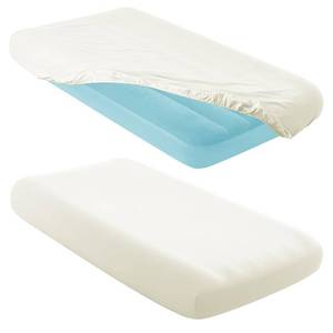 lot 20320 image: Entisn 2 Pcs Kids Air Mattress Fitted Sheets Only, 34.5x62x7 Inch Microfiber Toddler Inflatable Mattress Sheets for Kids, Sleepovers, Camping Trips and Party Accommodations (Beige)