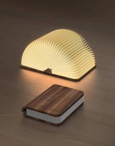 lot 20327 image: ZBOLE 4.7 Inch Wooden Book Lamp, Book Lovers Gifts,Teacher Appreciation Gifts for Women, Folding Book Light, LED Ambient Lighting, Magnetic Mood Lighting for Home&Library Decor (Walnut)