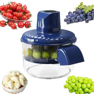 lot 111017 image: Amwofng Large Size Electric Grape Peeler Machine, Automatic Multi-Functional Garlic Peeler Machine for Fruit, Tomato, Cherry, Potato, and Vegetables Efficient Kitchen Gadgets, Blue