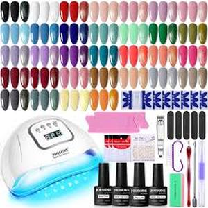 lot 19615 image: Jodsone Professional Gel Nail Polish Kit with UV Lamp