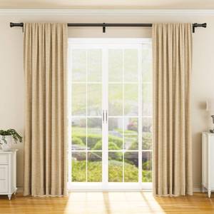 lot 1737 image: YaFex Curtain Rods 2 Pack 32-144 Inch, Heavy Duty 1 Inch Curtain Rod, Black Extra Long Adjustable Window Treatment Rods, Modern Design, Easy Installation gold not black