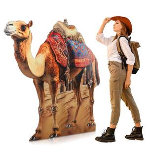 lot 1742 image: Geelin 5ft Camel Cardboard Cutout Standup Desert Safari Animal Theme Cardboard Standup Photo Prop for Arabian Nights Party Nativity Scene Decorations Egyptian VBS Camel Decor Birthday Supplies