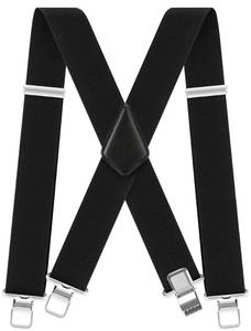 lot 2114 image: Ultrashang CLASSIC Mens Heavy-Duty Suspender 2-Inch Wide, Sturdy Clips, X-Back, Adjustable Elastic Work Suspenders